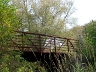 Metal bridge over creek