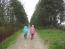 Children walking on the trail